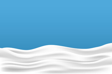 milky waves on a blue background. additional milk theme design elements