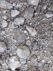 Nature Background texture of soil  gravel stone sand in the garden