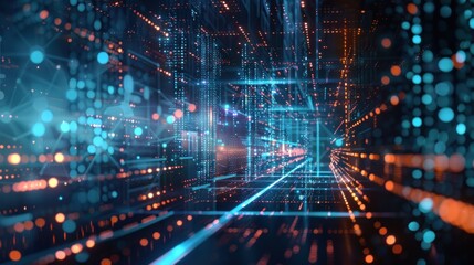 Obraz premium Technology networking and digital communication