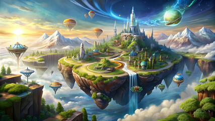 Obraz premium An upside down, topsy-turvy world,