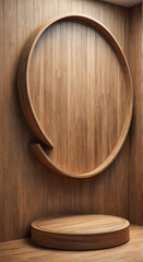 wooden frame on wooden background