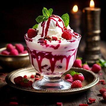 strawberry  falooda