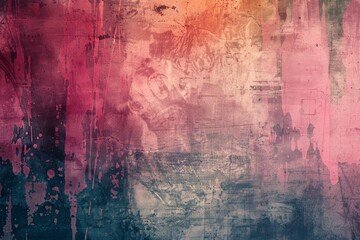 Expressive abstract painting featuring bold color splashes. Modern art background texture