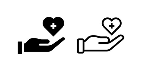 Health care icon set. flat illustration of vector icon on white background