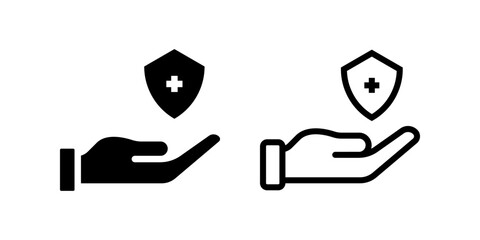 Healthcare icon set. Medical sign. Flat illustration of vector icon on white background