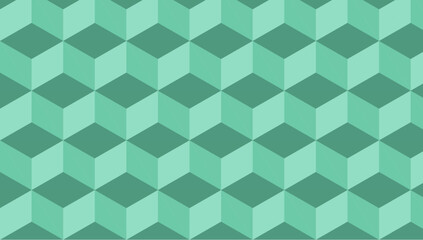 Cube-Shaped Geometric Pattern, Green, Good for Your Design. Suitable for posters, banners, magazines, websites and others