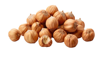 Hazelnut isolated on transparent background. PNG