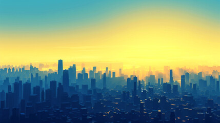 Fototapeta premium landscape beautiful of skyline on the morning, afternoon, evening and night
