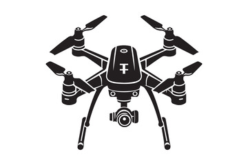 Fototapeta premium Drone Camera Icon vector silhouette Illustration artwork 