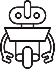 Smart Robot Character Icon
