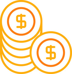 Stack of Dollar Coins
