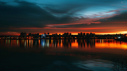 landscape beautiful of skyline on the morning, afternoon, evening and night