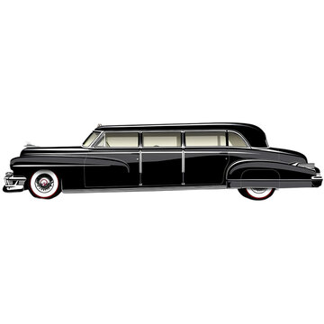 recommend clip art: Classic Black Limousine Illustration