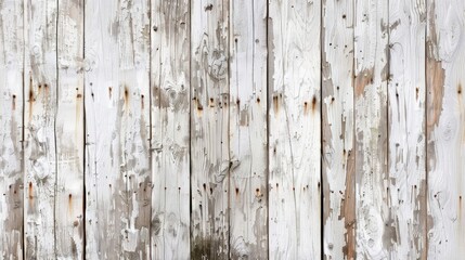 Obraz premium Old wooden planks with faded white paint texture