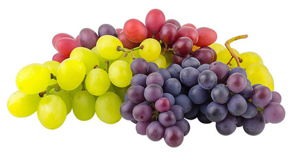 bunch of grapes isolated on white png cutout