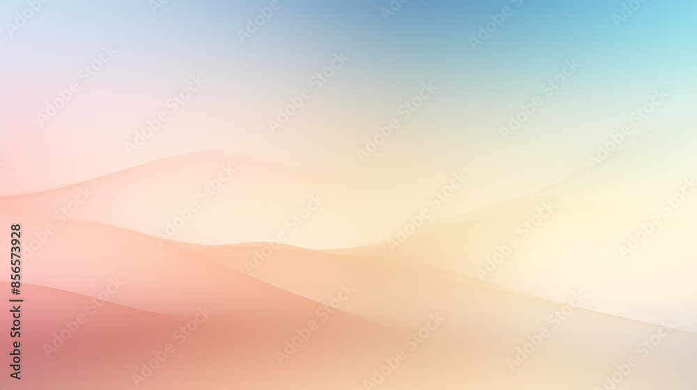 Poster dreamy abstract blurred gradient background in pastel hues, evoking a sense of tranquility and seren
