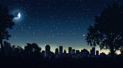 Naklejka premium landscape beautiful of skyline on the morning, afternoon, evening and night