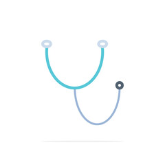 Stethoscope perfect linear UI icon. Medical health logo. Medical examination instrument and diagnostic tool