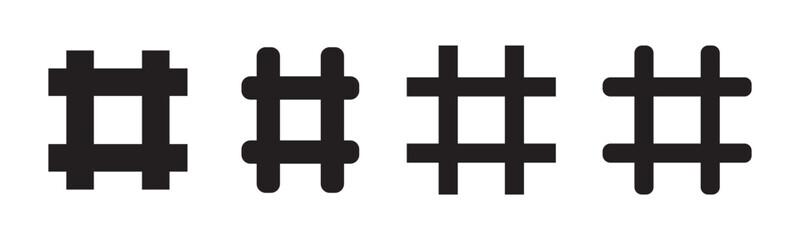 Obraz premium Hashtag icon vector illustration. hashtag sign and symbol