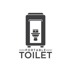 illustration of portable toilet, vector art.