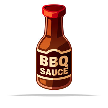 recommend clip art: Barbecue sauce bottle vector isolated illustration