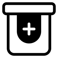 bottle glyph icon isolated on white background