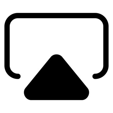 airplay glyph icon isolated on white background