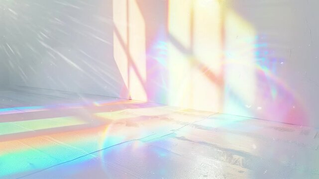 blurred rainbow light reflection texture overlay effect seamless looping overlay 4k virtual video animation background