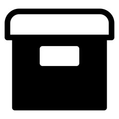 Obraz premium archive glyph icon isolated on white background