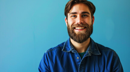 Obraz premium portrait cheerful and fold arm a plumber to convey their spirit work