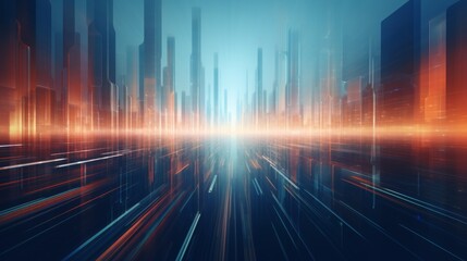 futuristic abstract blurred gradient background in metallic colors, reminiscent of a cyberpunk cityscape.