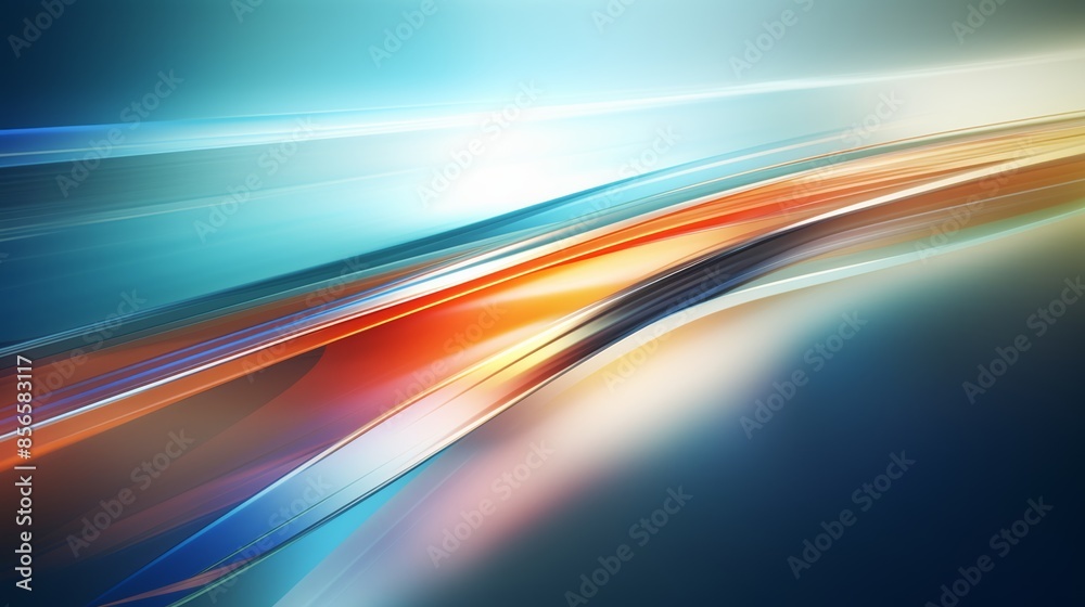 Poster futuristic abstract blurred gradient background in metallic colors, reminiscent of a sleek spaceship.