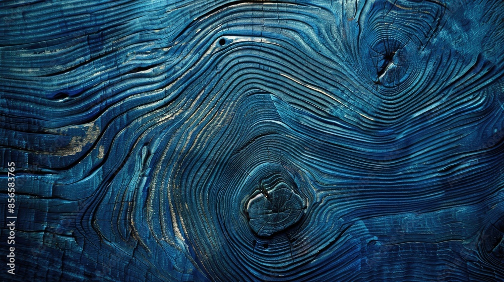Wall mural natural tree creates blue wooden texture background with intricate patterns for your use