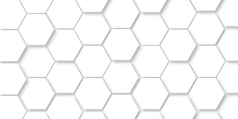 	
Vector White Hexagonal Background. Luxury White Pattern. Vector Illustration. 3D Futuristic abstract honeycomb mosaic white background. geometric mesh cell texture. modern futuristic wallpaper.