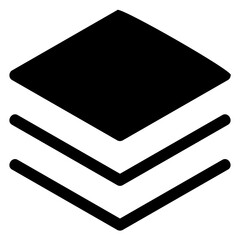 layer glyph icon isolated on white background