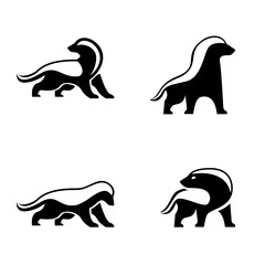 Honey Badger Logo icon Design Vector Image
