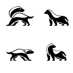 Honey Badger Logo icon Design Vector Image