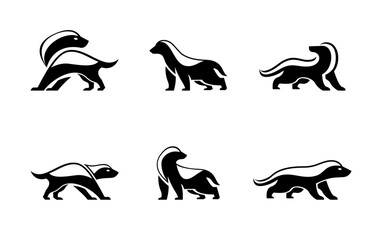 Honey Badger Logo icon Design Vector Image