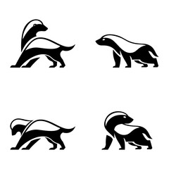 Fototapeta premium Honey Badger Logo icon Design Vector Image