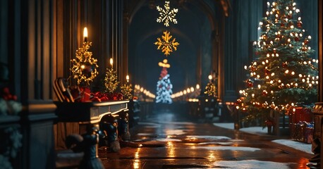 Fototapeta premium decorated city for Christmas
