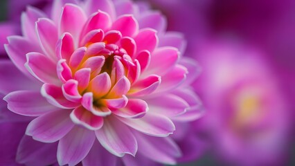 A close up shot of a pink dahlia flower