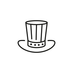 Uncle Sam hat icon. Simple Uncle Sam hat icon for social media, app, and web design. Vector illustration.