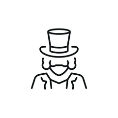Uncle Sam icon. Simple Uncle Sam icon for social media, app, and web design. Vector illustration.