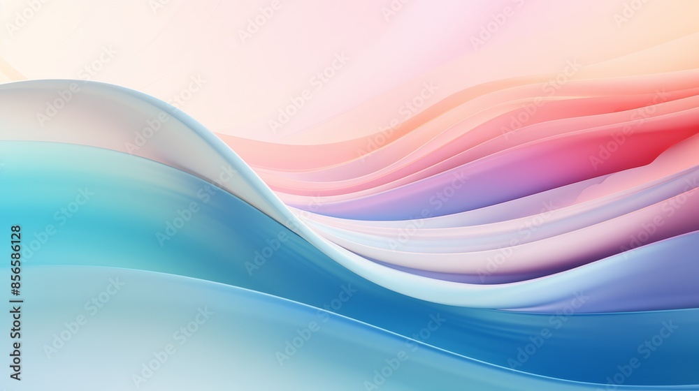 Poster mesmerizing abstract blurred gradient background in pastel hues, reminiscent of a soft and fluffy cloud. 