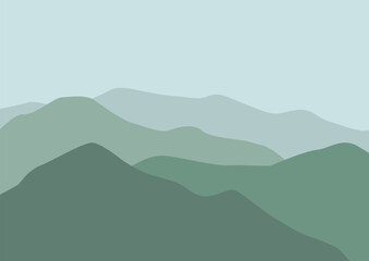 mountains natural landscape. Illustration in flat style for background.