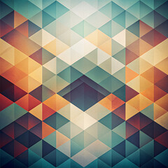 Fototapeta premium wallpaper with abstract geometric pattern - colorful illustration