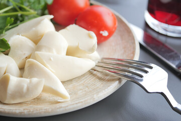 Fresh Mozzarella Cheese, soft and creamy Italian dairy used in cooking and as an appetizer