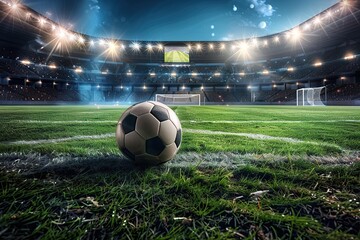 soccer ball and the goal door.