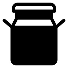 milk  glyph  icon isolated on white background