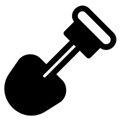 shovel  glyph  icon isolated on white background